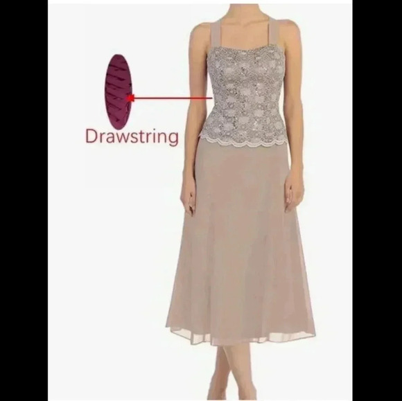 New Chiffon 2-Piece Mother of the Bride Dress with Jacket - Size 22 Plus - Picture 2 of 5